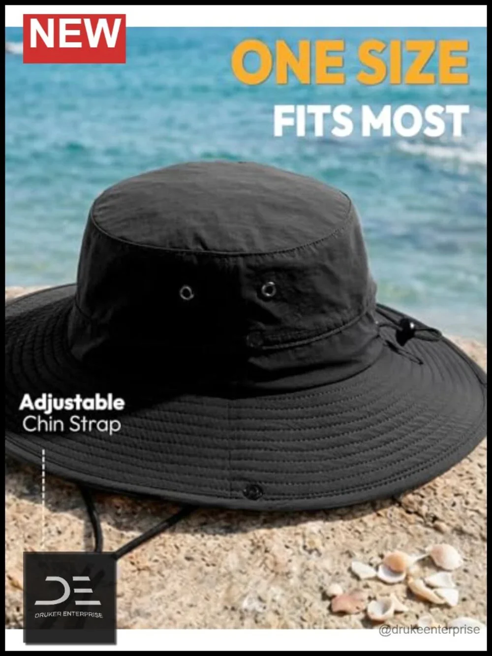 Wide Brim Sun Hat with Ponytail Hole, Foldable Bucket Hat for Beach Hiking